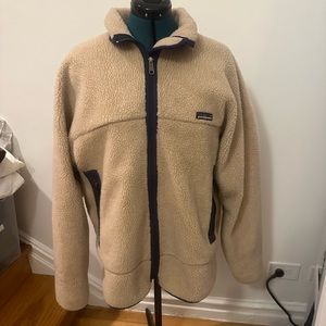 Patagonia Vintage (1990s) Sherpa Fleece in Oatmeal—Retro-X in XL